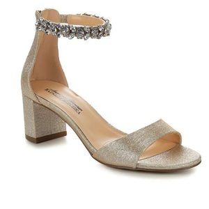 Badgley Mischka American Glamour Embellished Sandal EUC